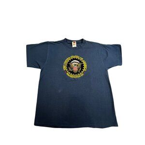 VTG USA Seal Washington DC Shirt Men Medium Blue Fruit Of The Loom Heavy Cotton